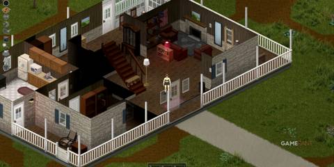 Main farmhouse at the Pig Farm in Ekron, offering shelter and resources in Project Zomboid Build 42