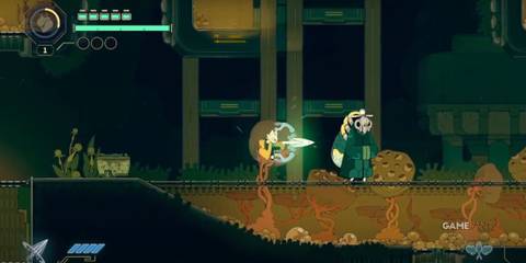 Yi striking an enemy from behind with arrows in Nine Sols