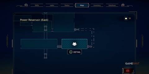 Map indicating the root node in the Power Reservoir (East) in Nine Sols