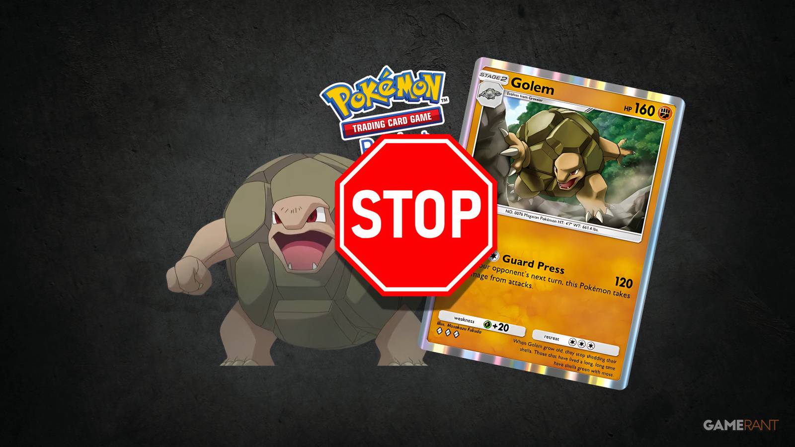 how to counter golem in pokemon pocket.