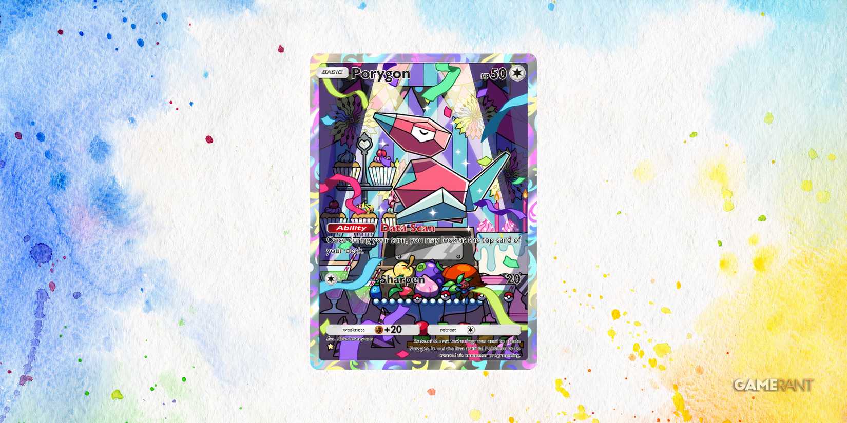 the full art variant of porygon in pokemon pocket.