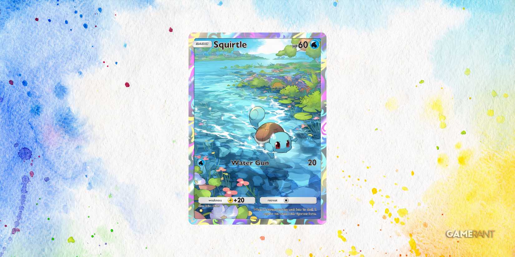 the full art variant of squirtle in pokemon tcg pocket.