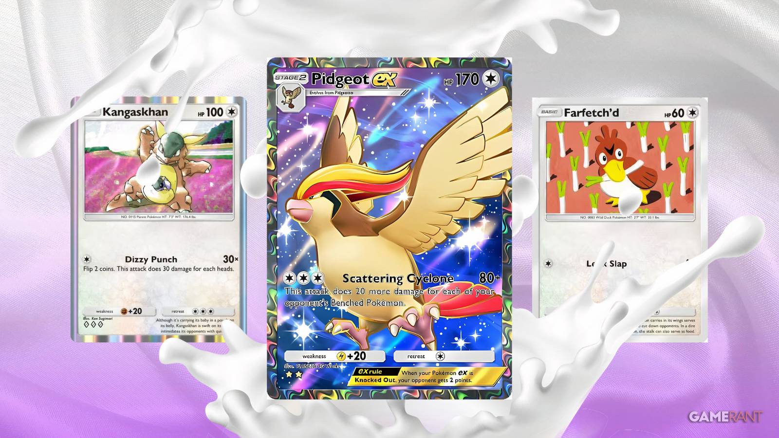 three colorless cards from pokemon tcg pocket.