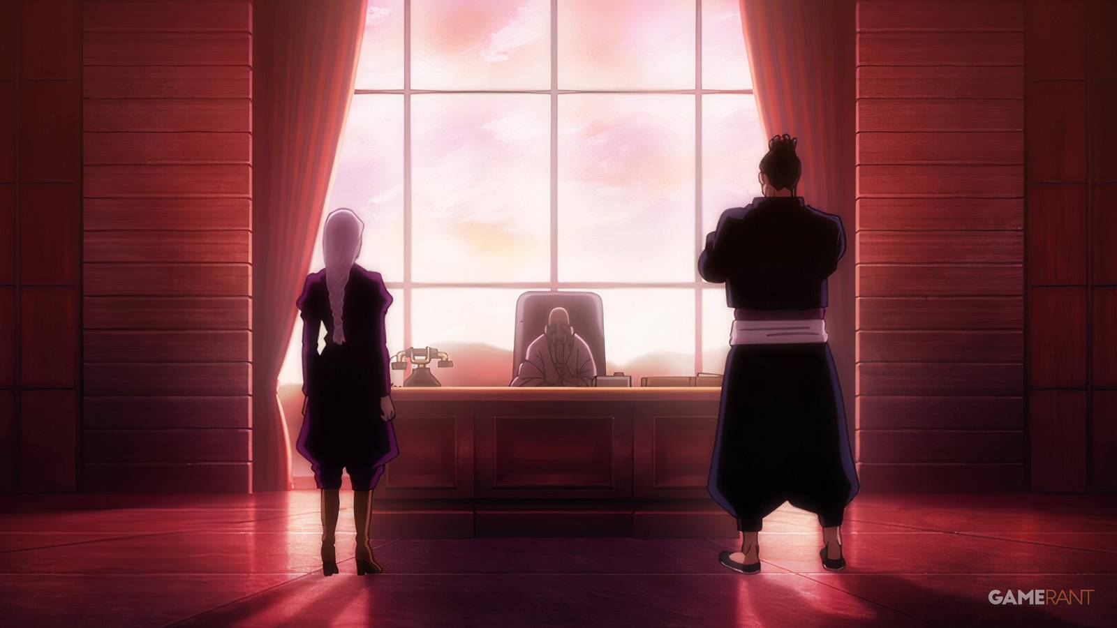 Mei Mei and Tojo meet with Gakuganji to recommend five candidates for promotion in Jujutsu Kaisen.
