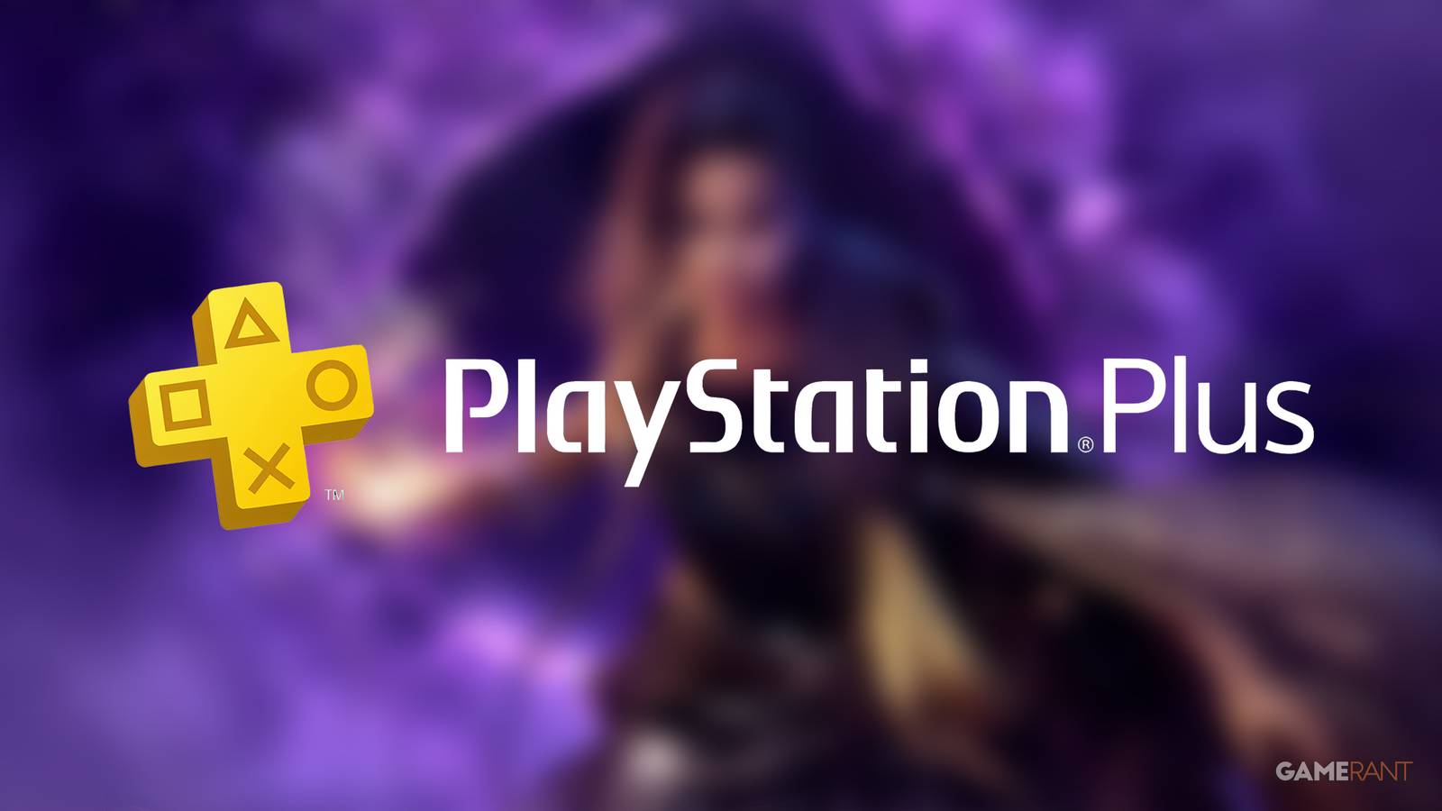 PS Plus logo over Forspoken
