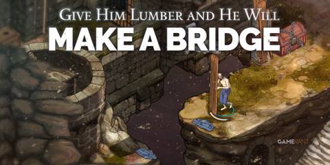 The Stone of Madness Eduardo de Rojas the Giant 4 making a bridge with a lumber plank