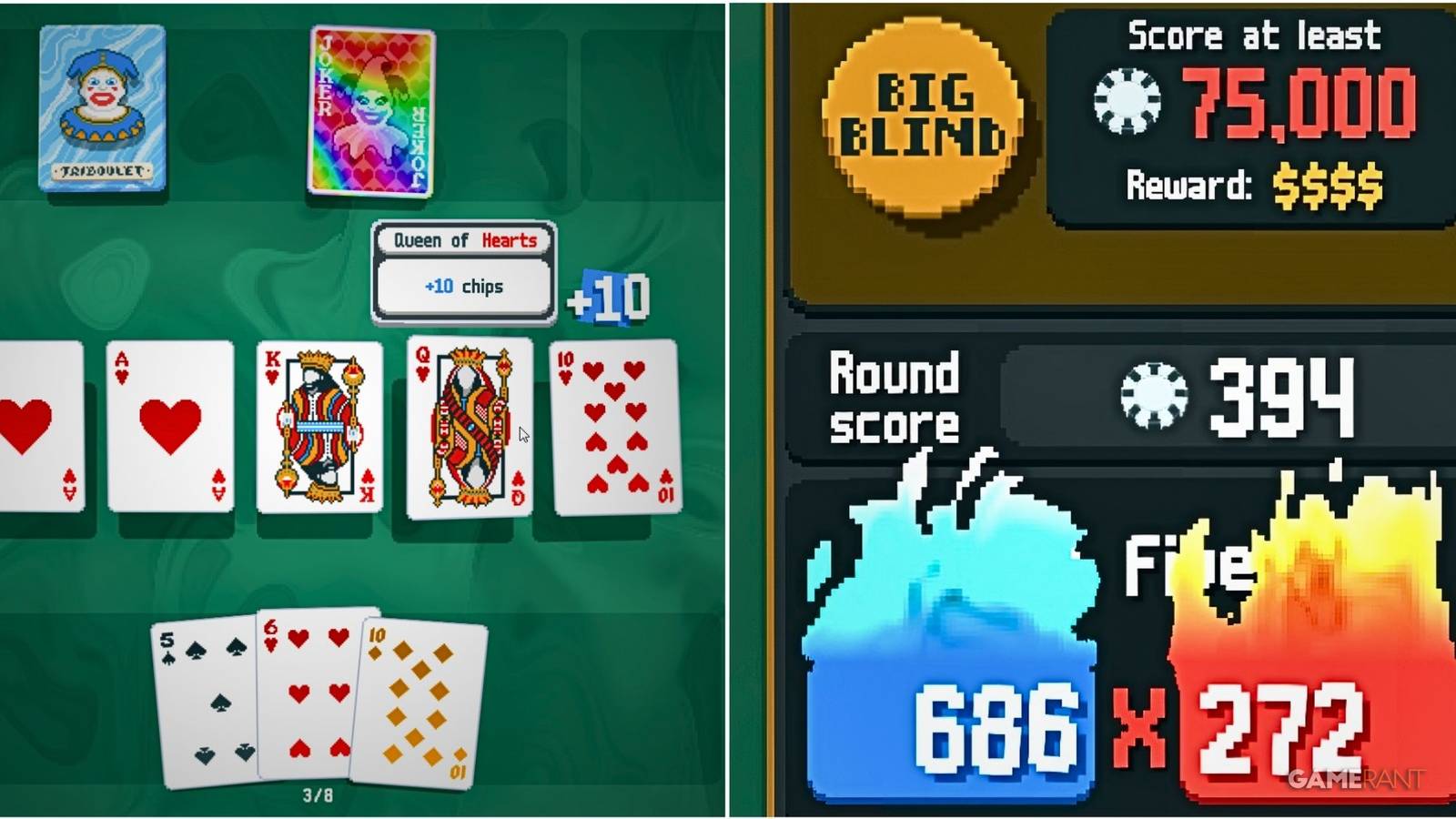 Featured image for Balatro showcasing poker hand and boss blind.