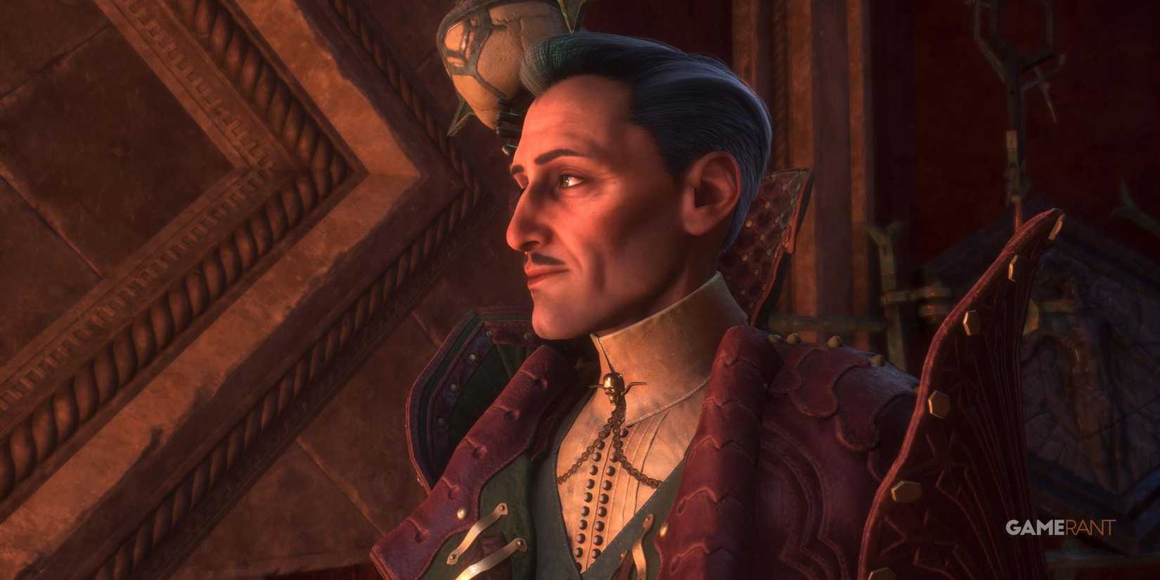 A close up of Emmrich in Dragon Age: The Veilguard