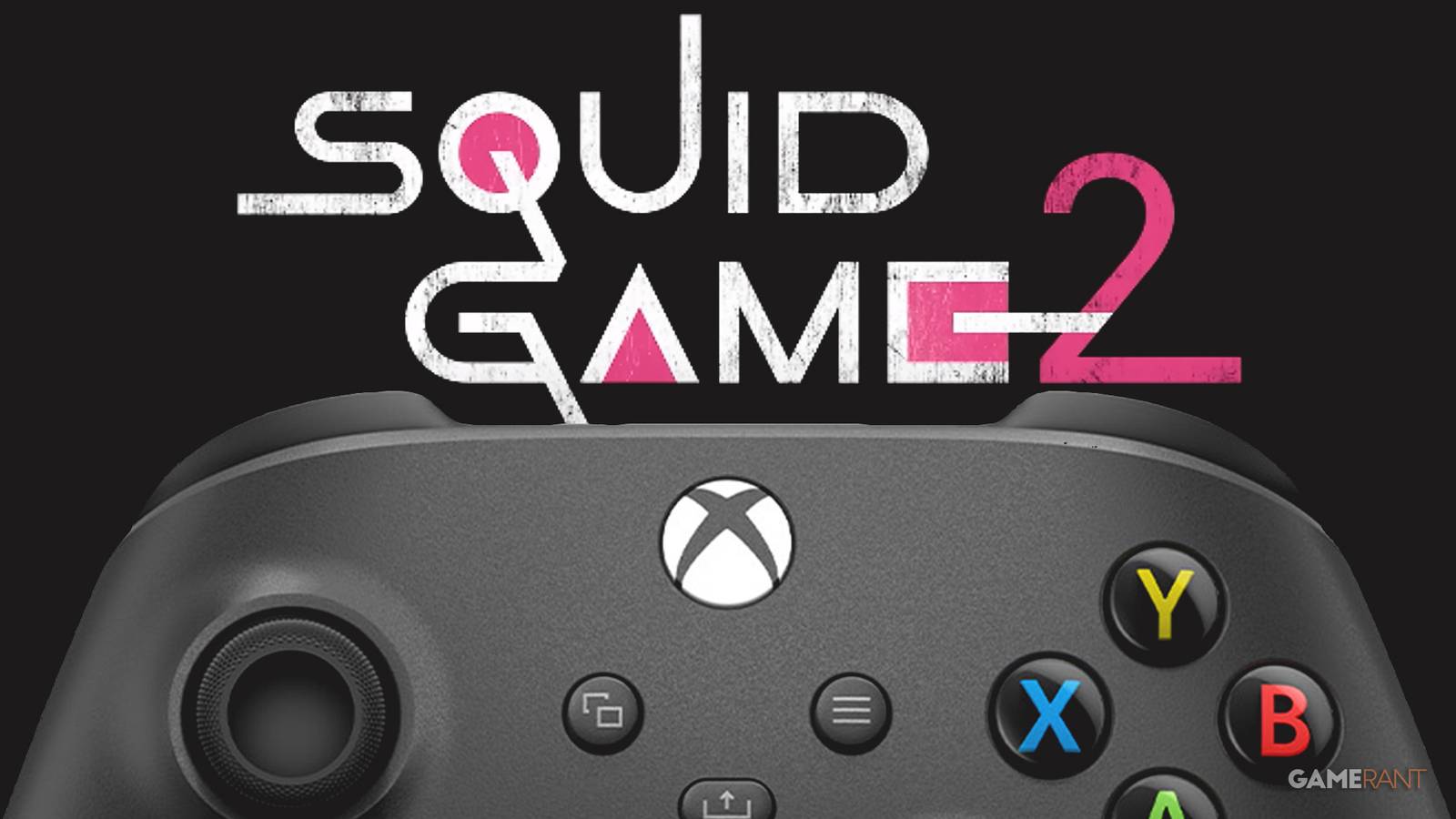 Xbox Controller below Squid Game 2 logo