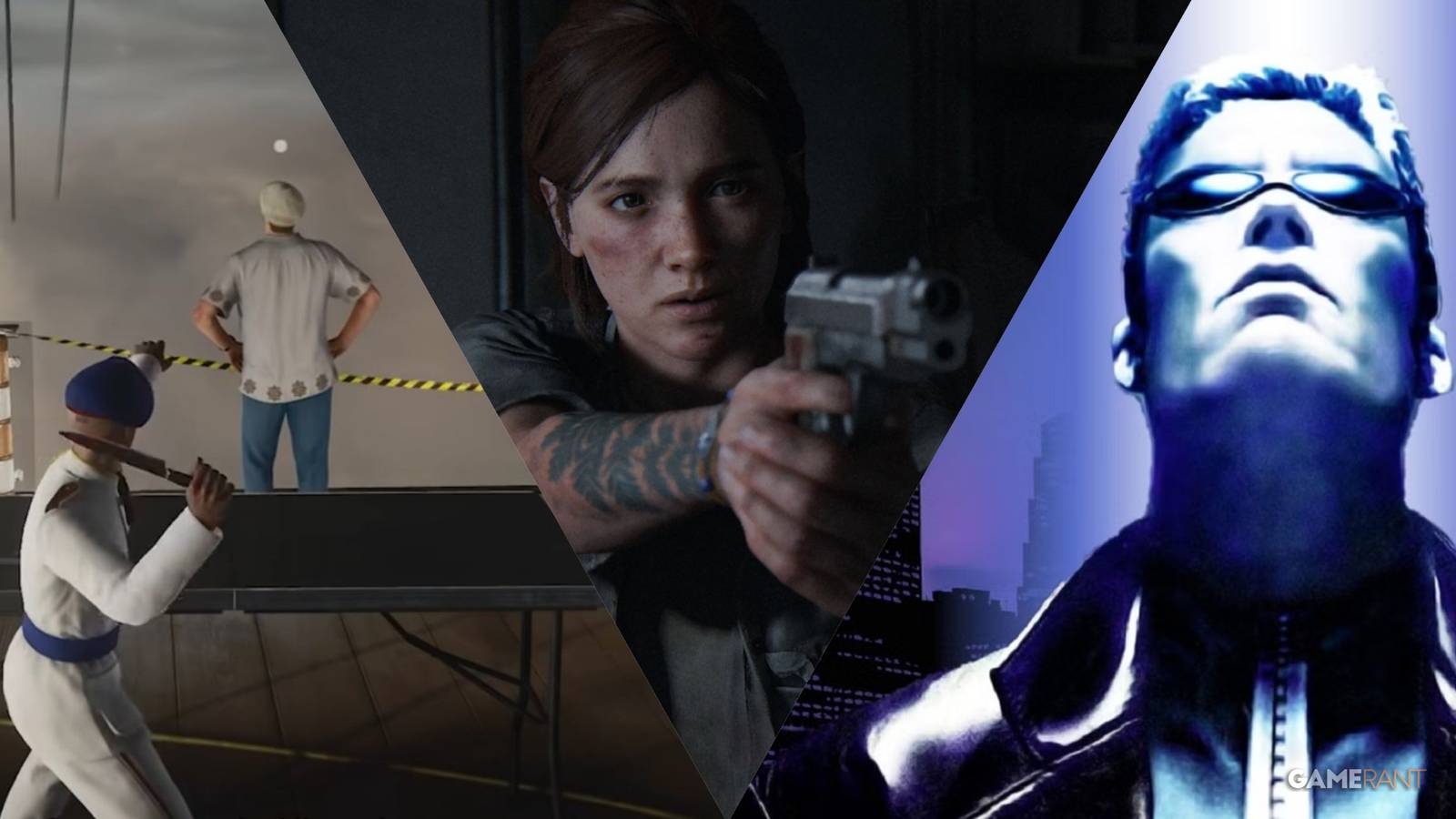 Agent 47 in Hitman 3, Ellie in The Last of Us Part 2 and JC Denton in Deus Ex