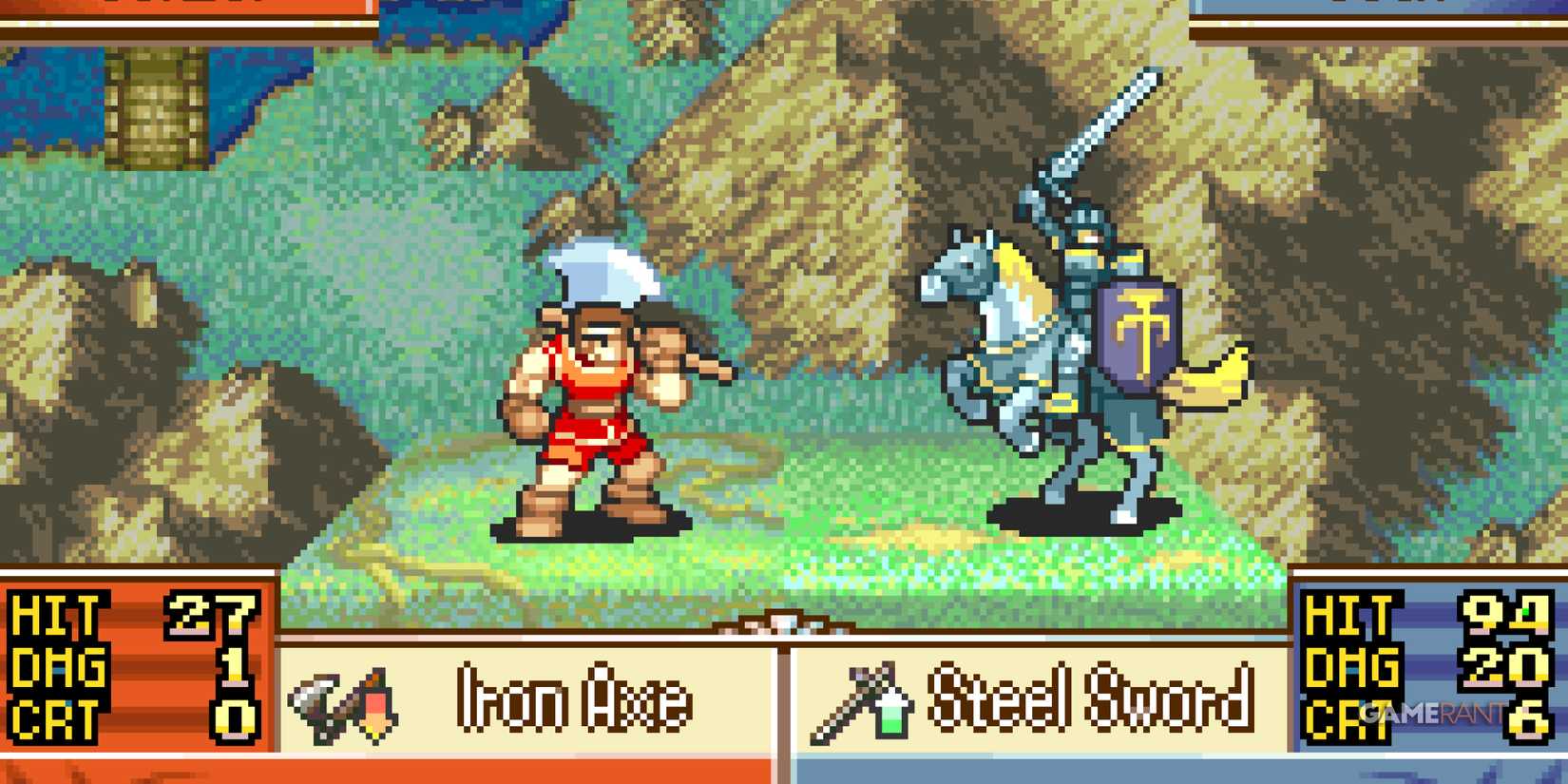 A horse fight in Fire Emblem Sacred Stones