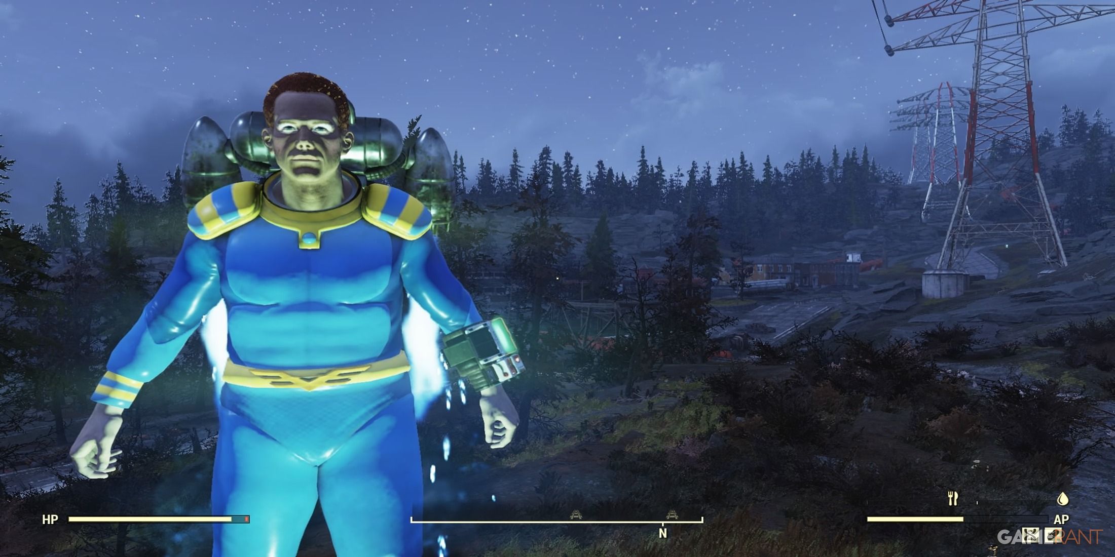 A Player Using A Jetpack In Fallout 76