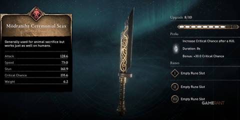 Assassin's Creed Valhalla Modraniht Ceremonial Seax