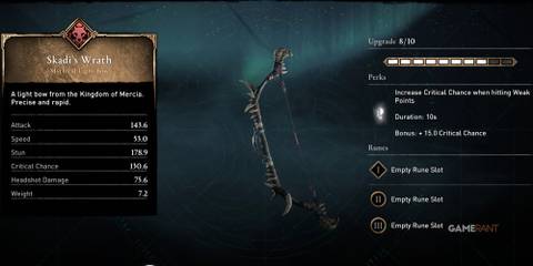 Assassin's Creed Valhalla Skadi's Wrath Bow