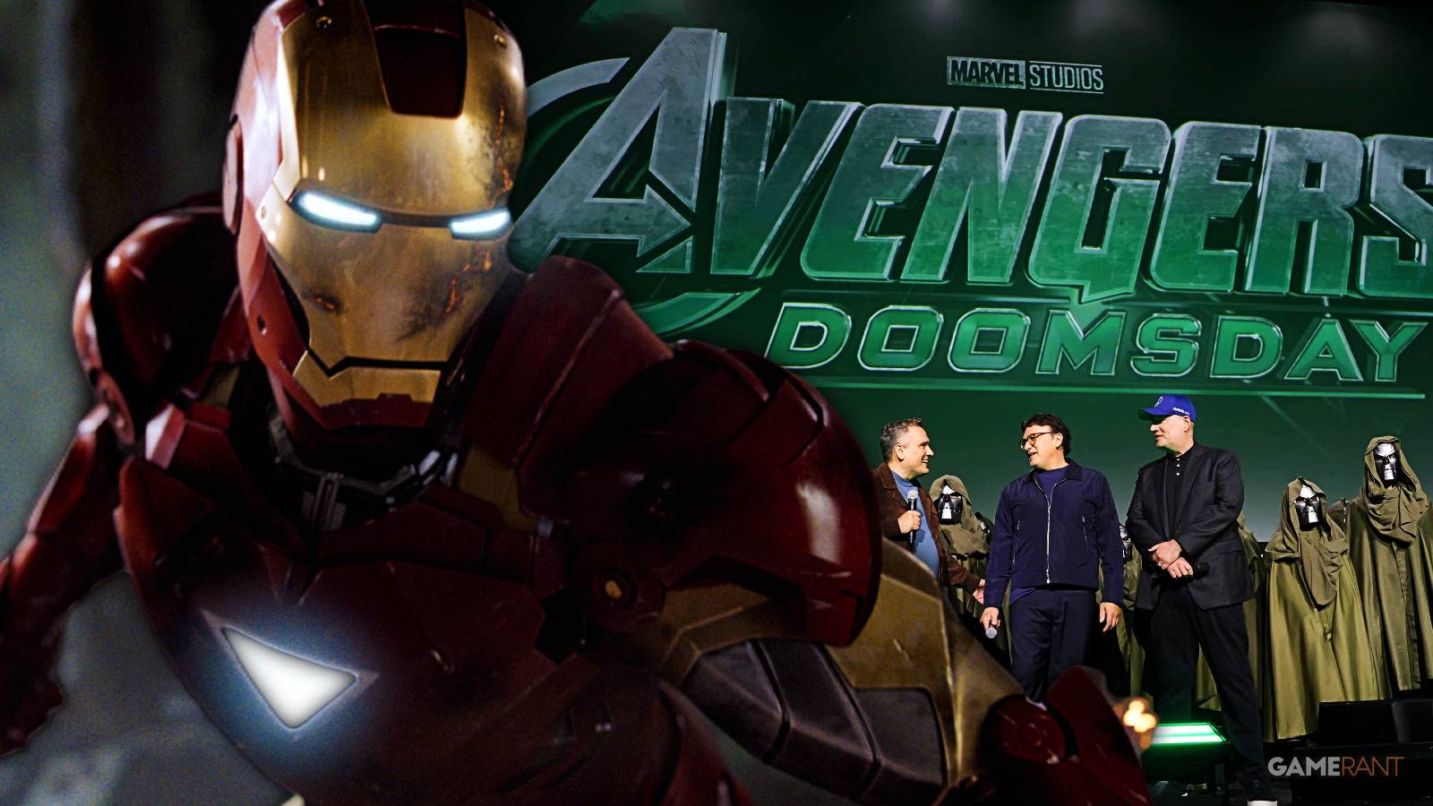 iron man in the avengers (2012), anthony russo, joe russo, kevin feige announcing avengers: doomsday at sdcc 2024