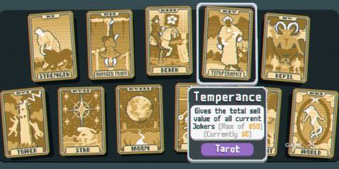 Balatro Temperance Tarot
