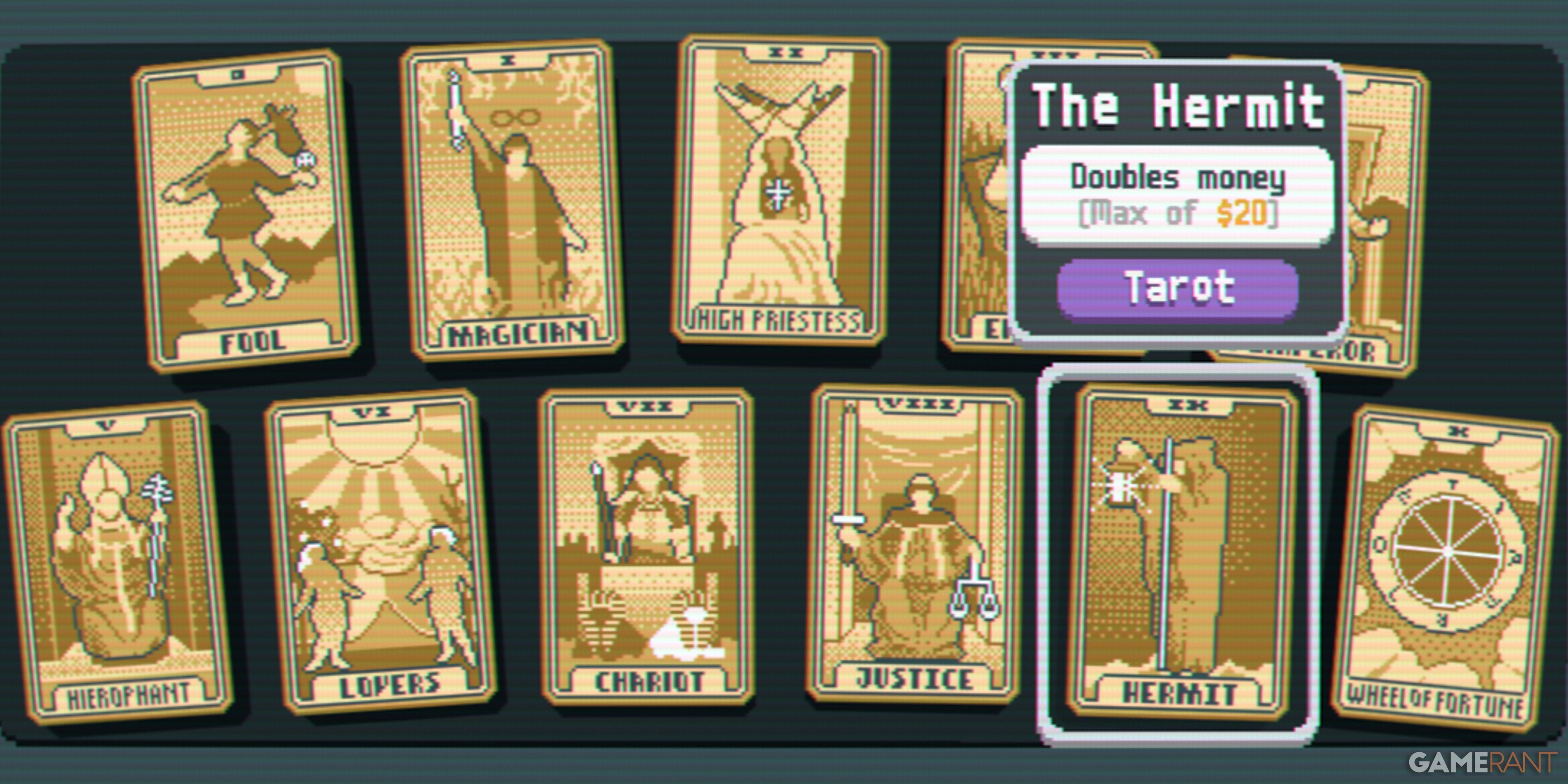 Balatro The Hermit Tarot