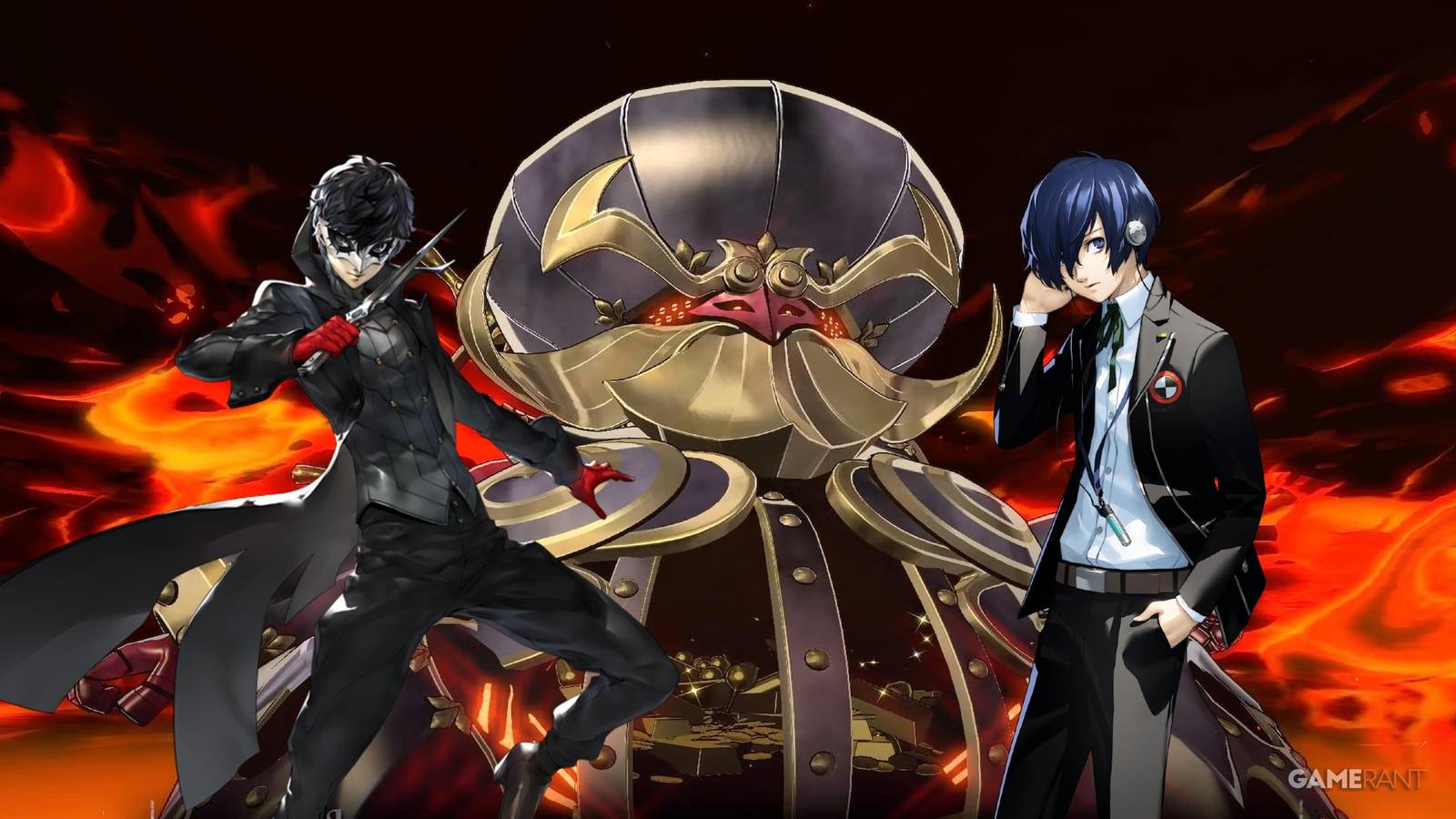 metaphor refantazio merchant archetype with persona 5 joker and persona 3 protagonist
