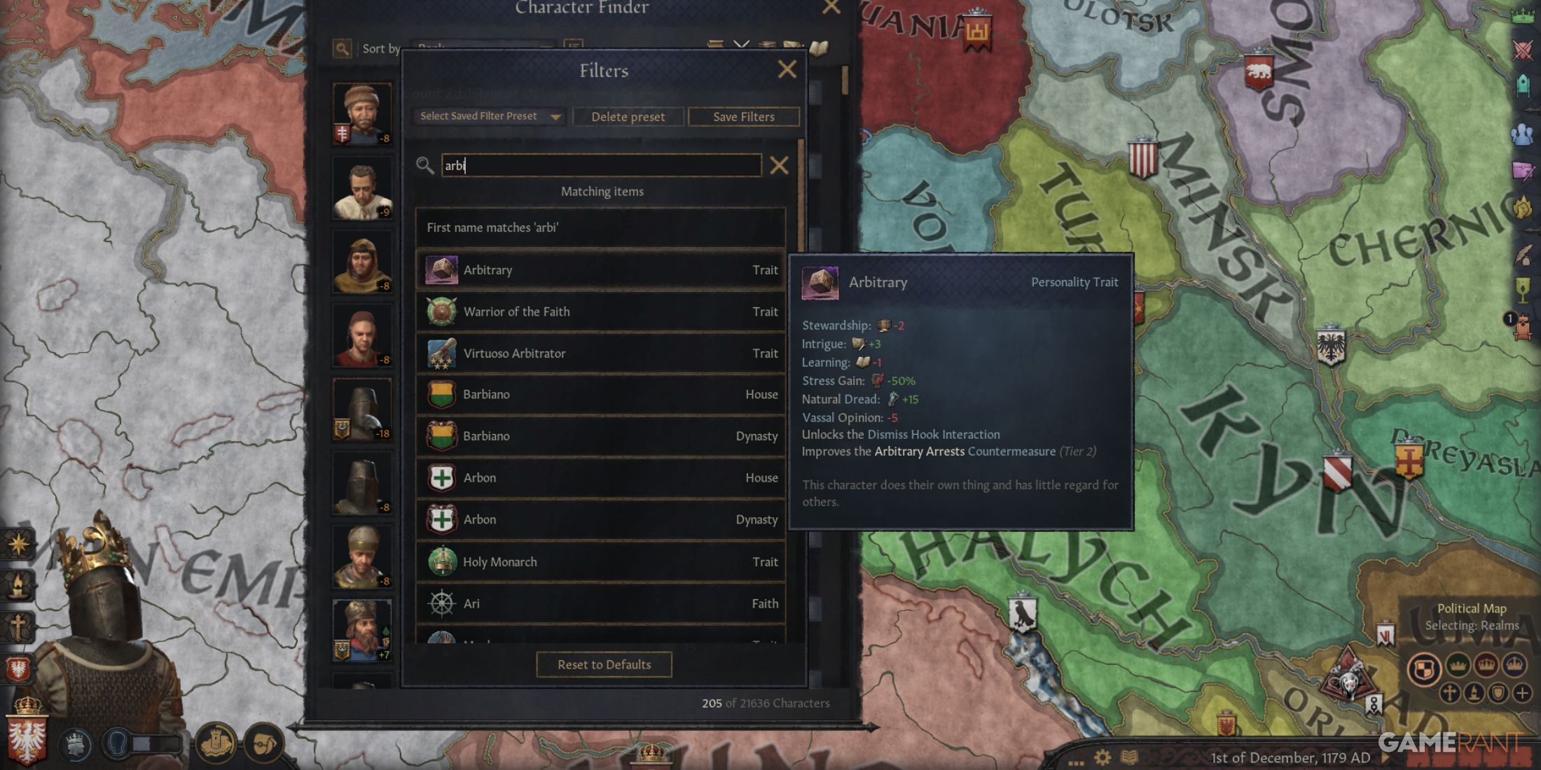 Crusader Kings 3 Arbitrary Personality Trait