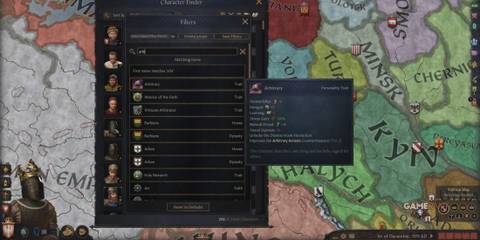 Crusader Kings 3 Arbitrary Personality Trait