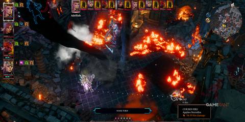 Using the Tornado spell to dispell necrofire in Divinity - Original Sin 2