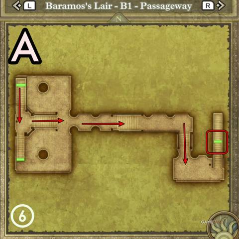 Dq3R-Baramos-Lair-Step-6-B1-Passageway-A-Map
