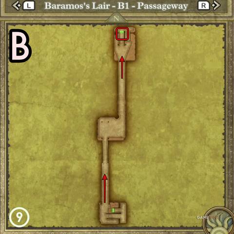 DQ3R-Baramos-Lair-Step-9-B1-Passageway-B-Map