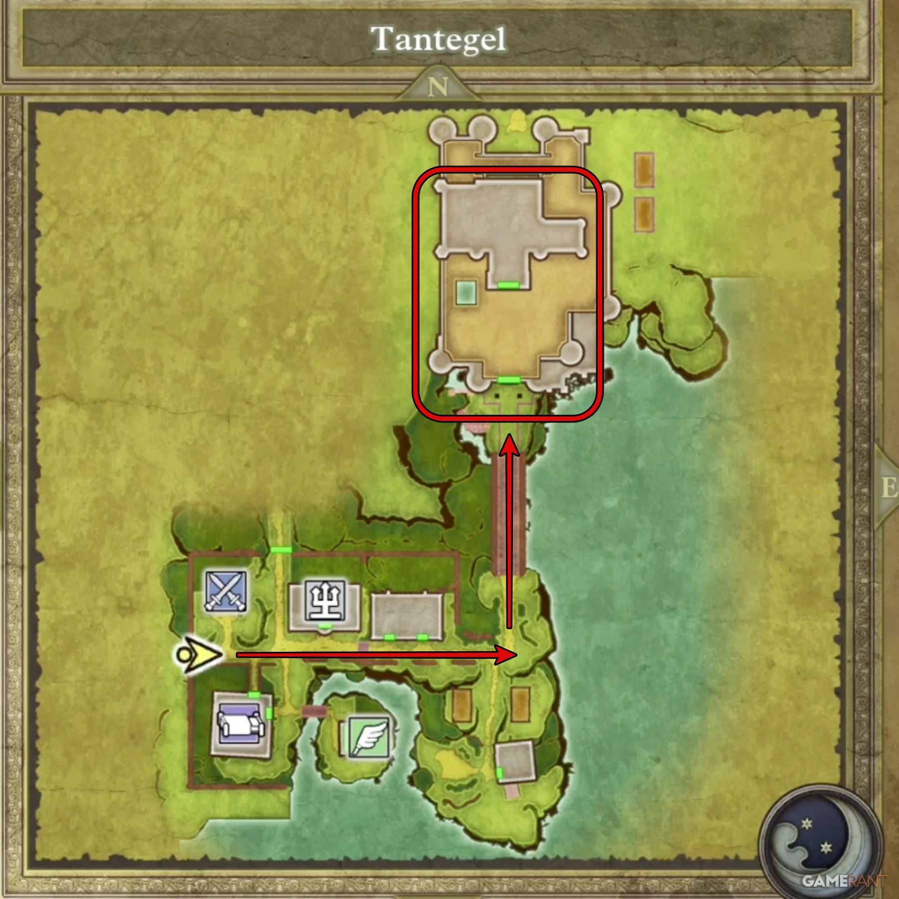 DQ3R-Tantegel-Town-Map