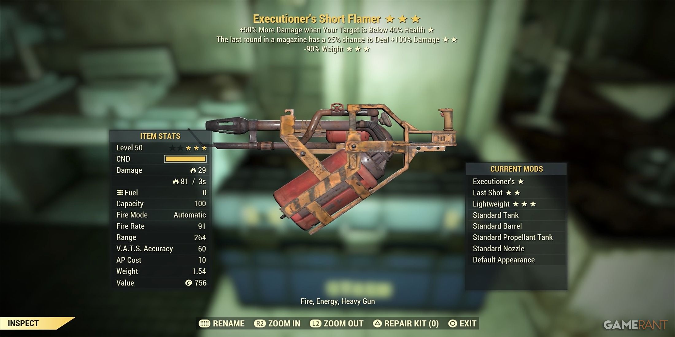 Executioner's Flamer In Fallout 76