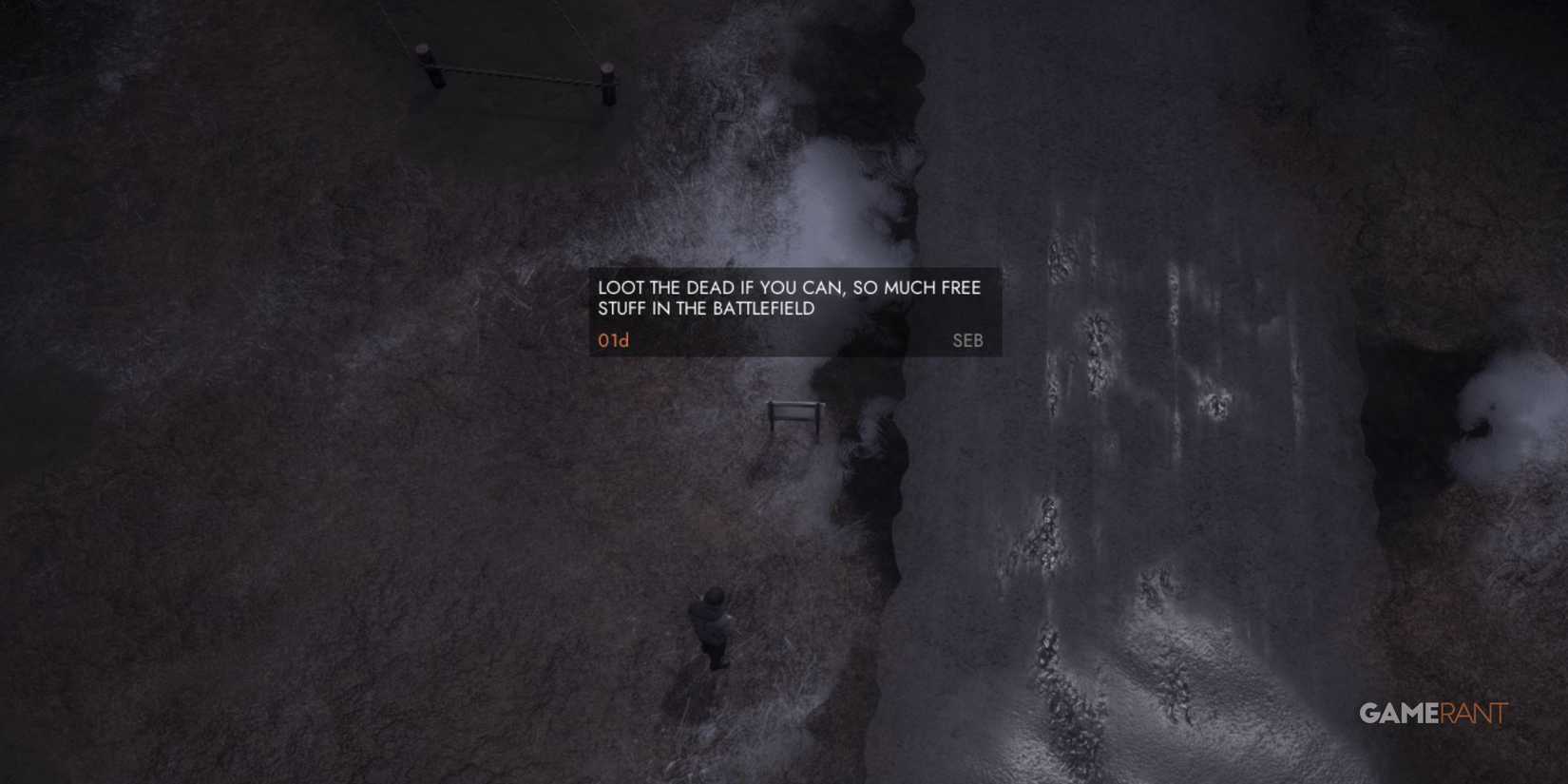 Foxhole Loot the Dead Sign