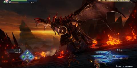 granblue fantasy relink captain fighting dragon