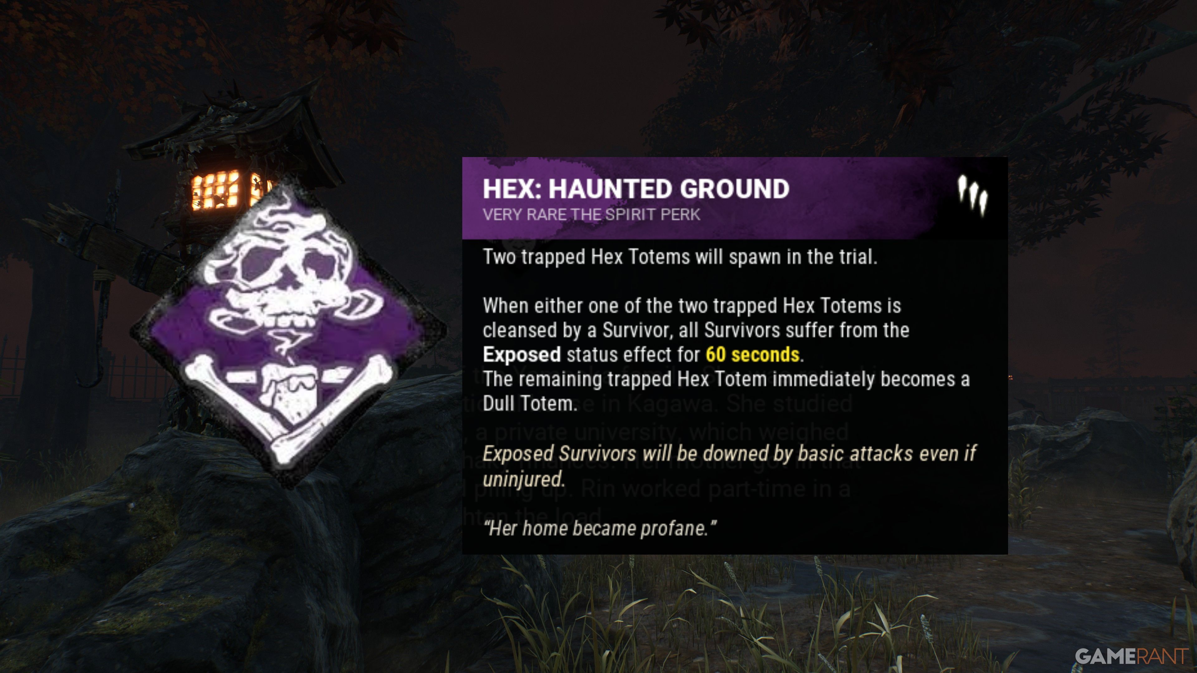 Hex haunted ground Dead by Daylight