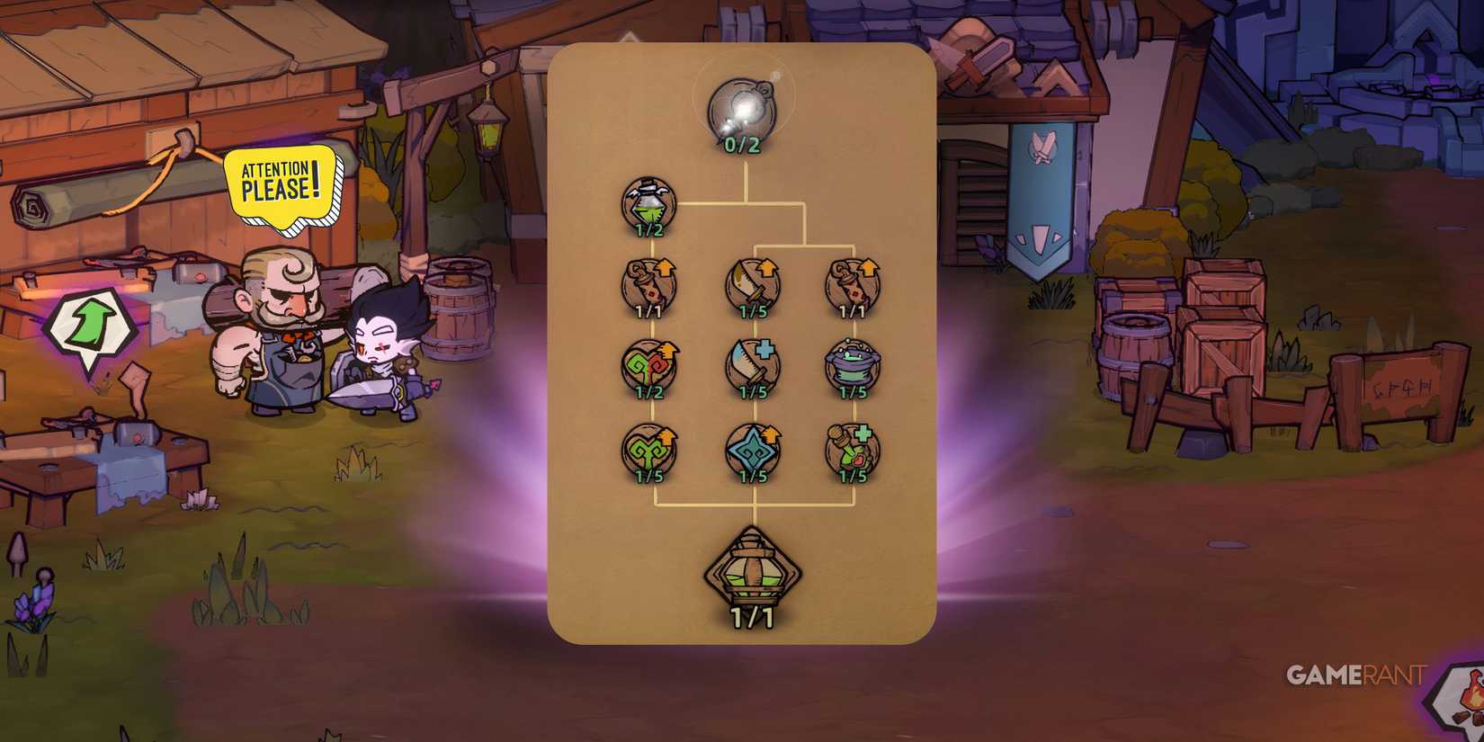 lost castle 2 camp upgrade menu.