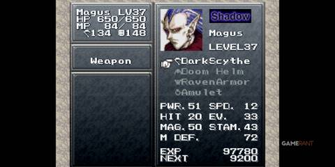 Magus profile and stats in Chrono Trigger
