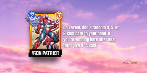 marvel snap's iron patriot card description.