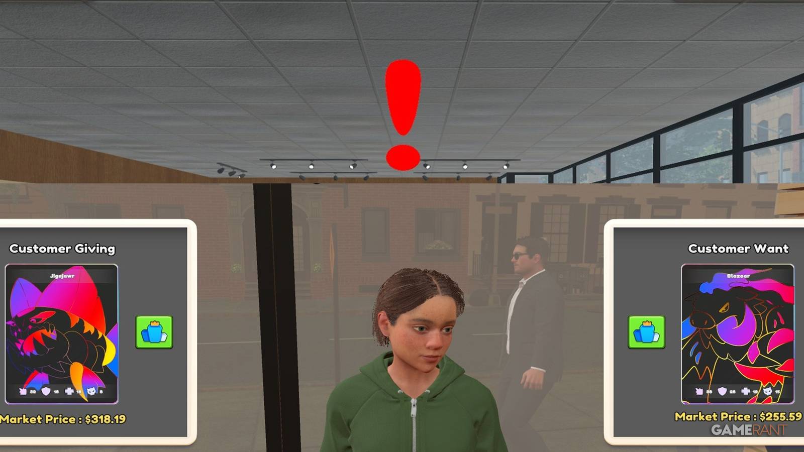 Customer Trading In TCG Card Shop Simulator