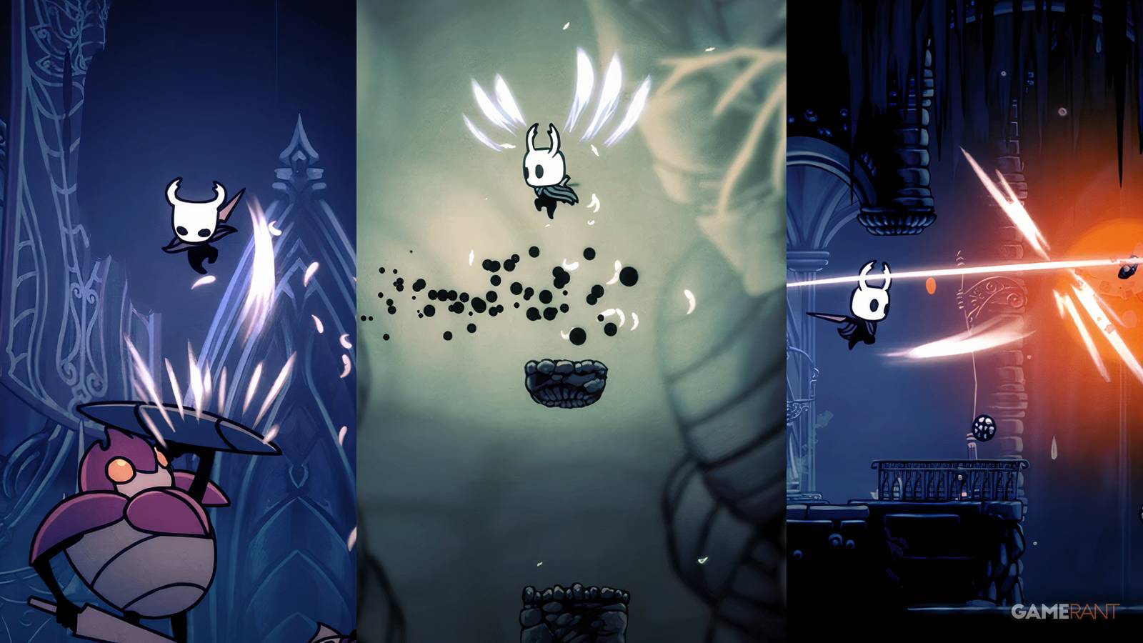 Hollow Knight: X Tips To Make The Game Easier The Knight attacking  and jumping