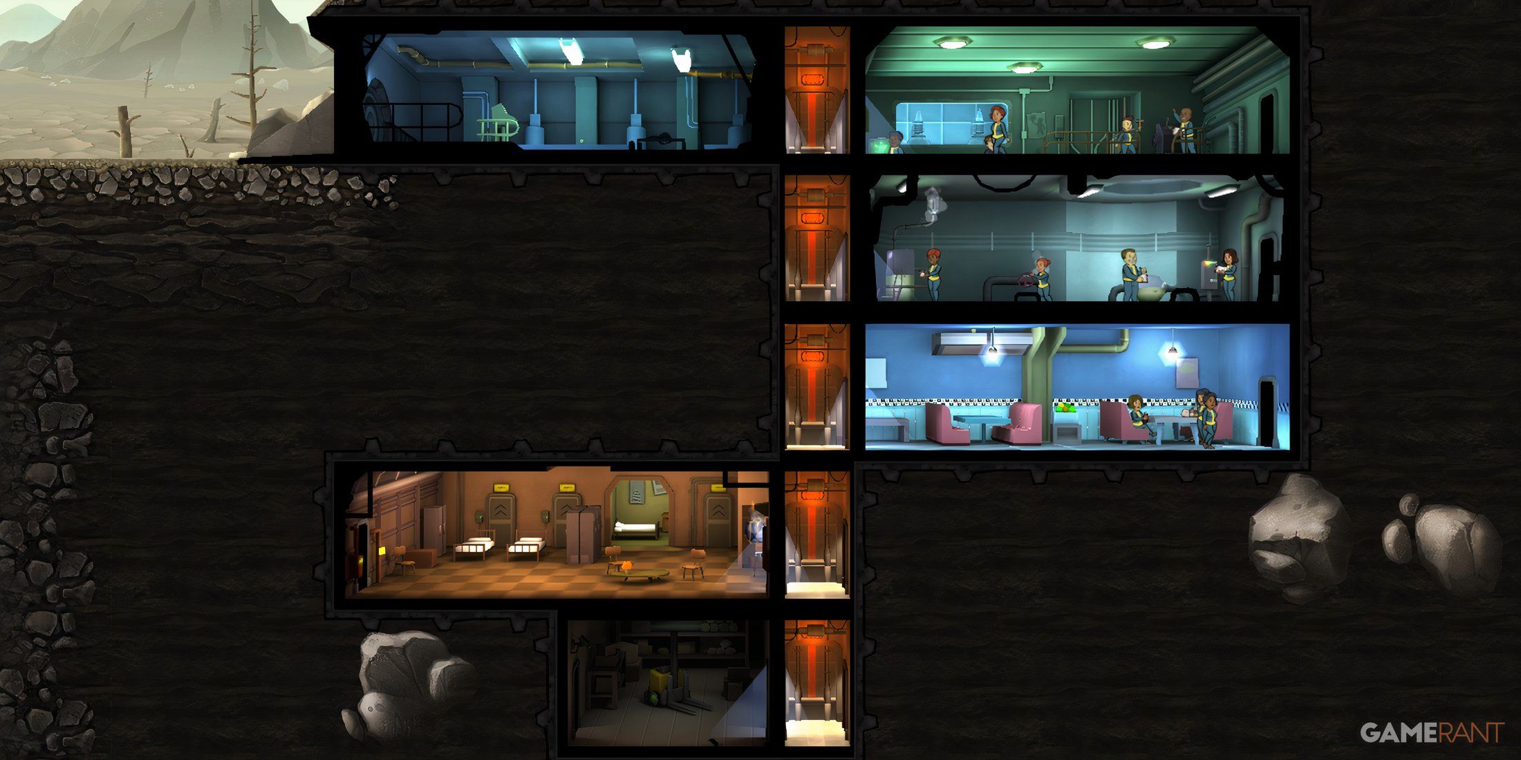 Modular Expanded Base In Fallout Shelter