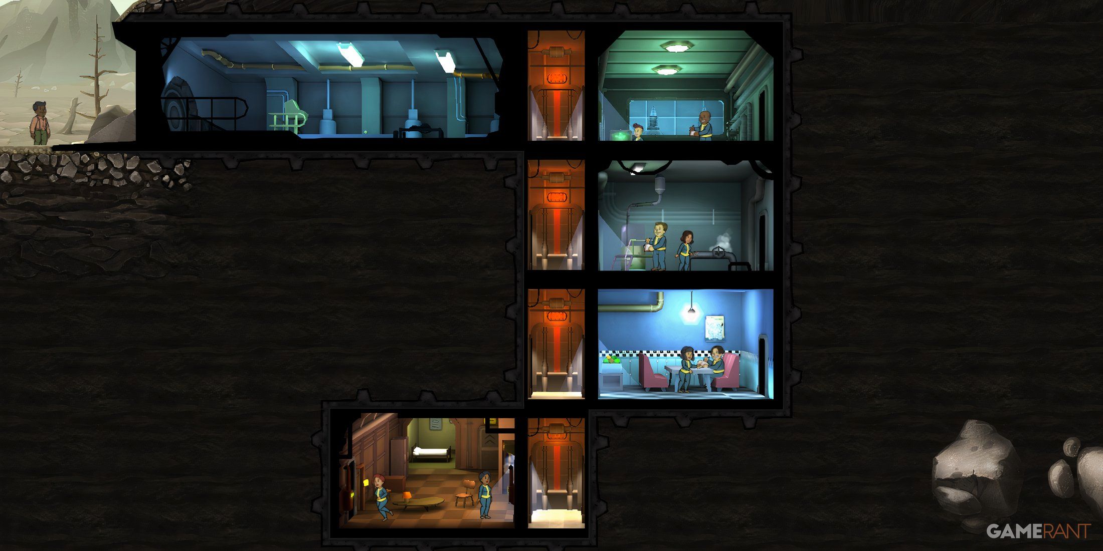 Modular Starter Base In Fallout Shelter