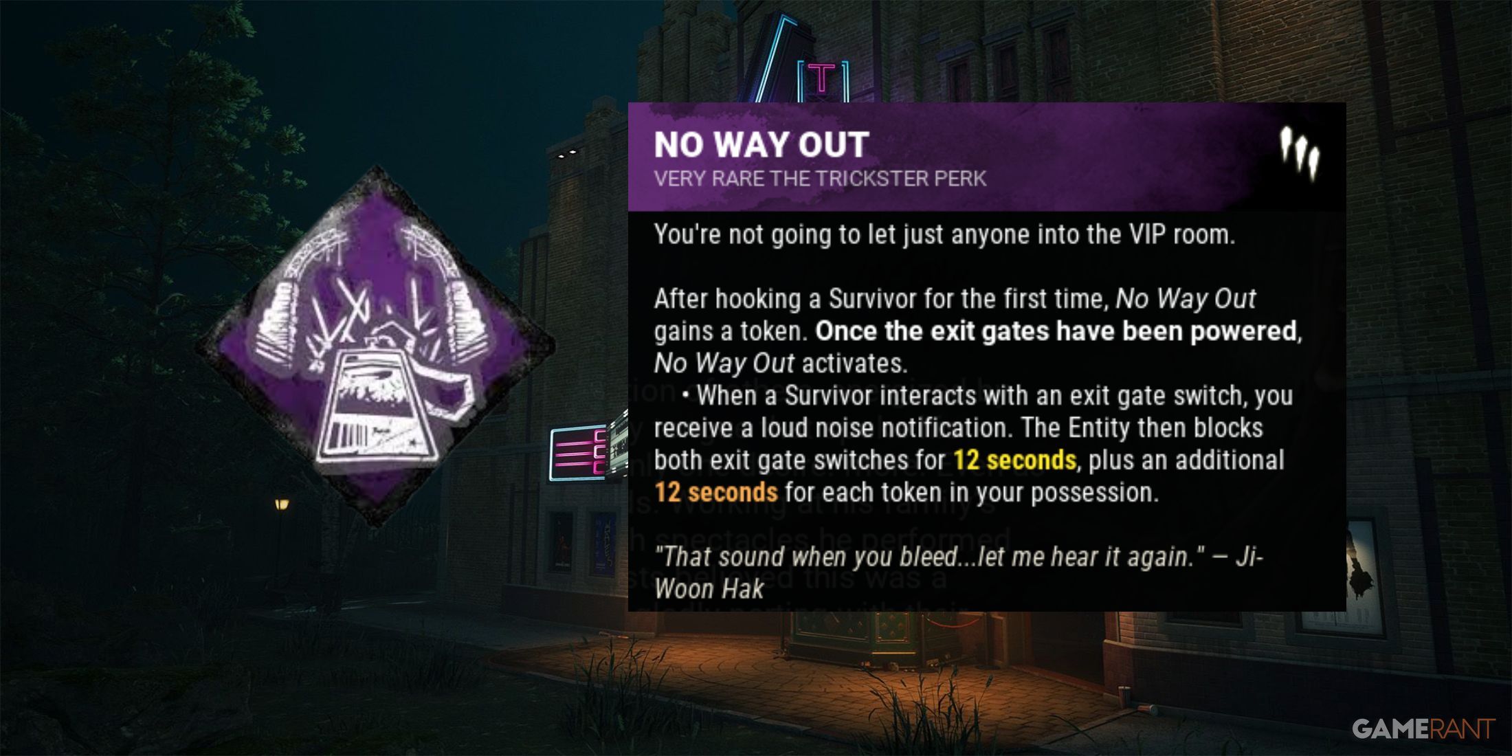 No Way Out Dead by Daylight perk