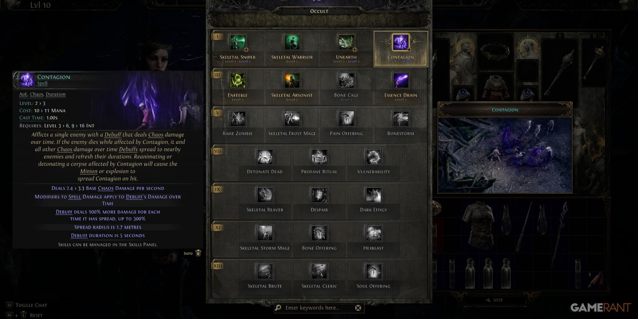 Contagion in Path of Exile 2