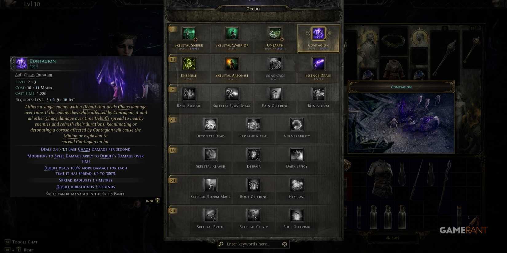 Contagion in Path of Exile 2
