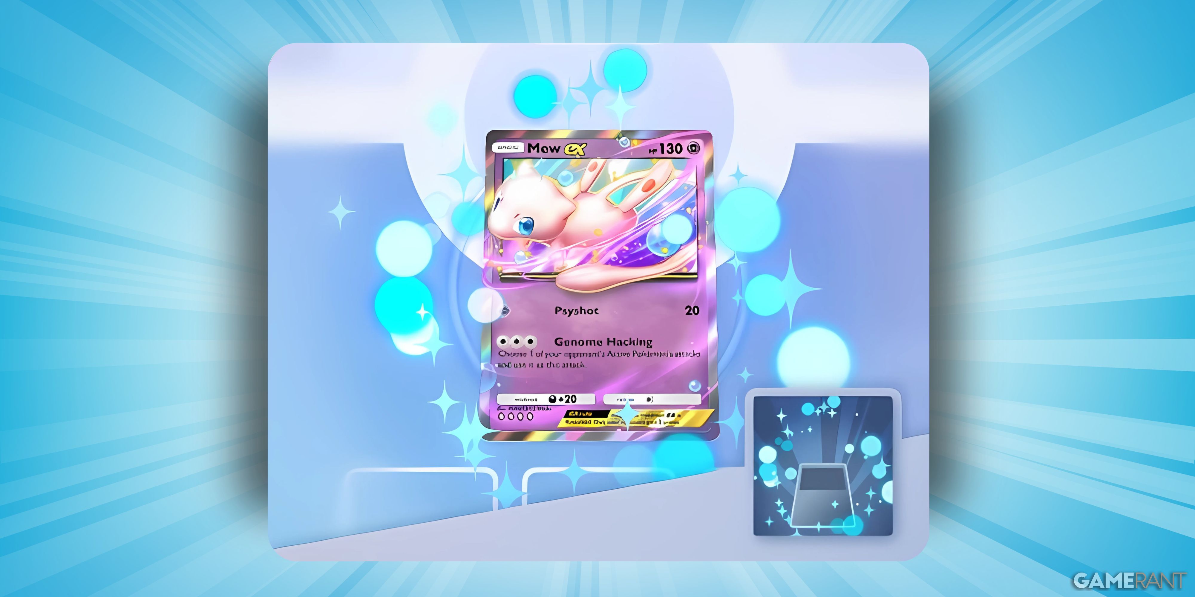 the special flair for mew ex in pokemon pocket's psychic mass outbreak.