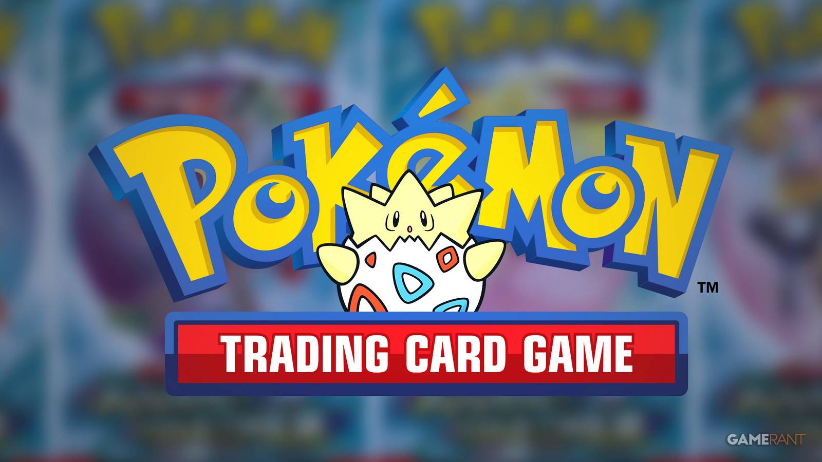 Pokemon TCG logo with Togepi 2x1 composite