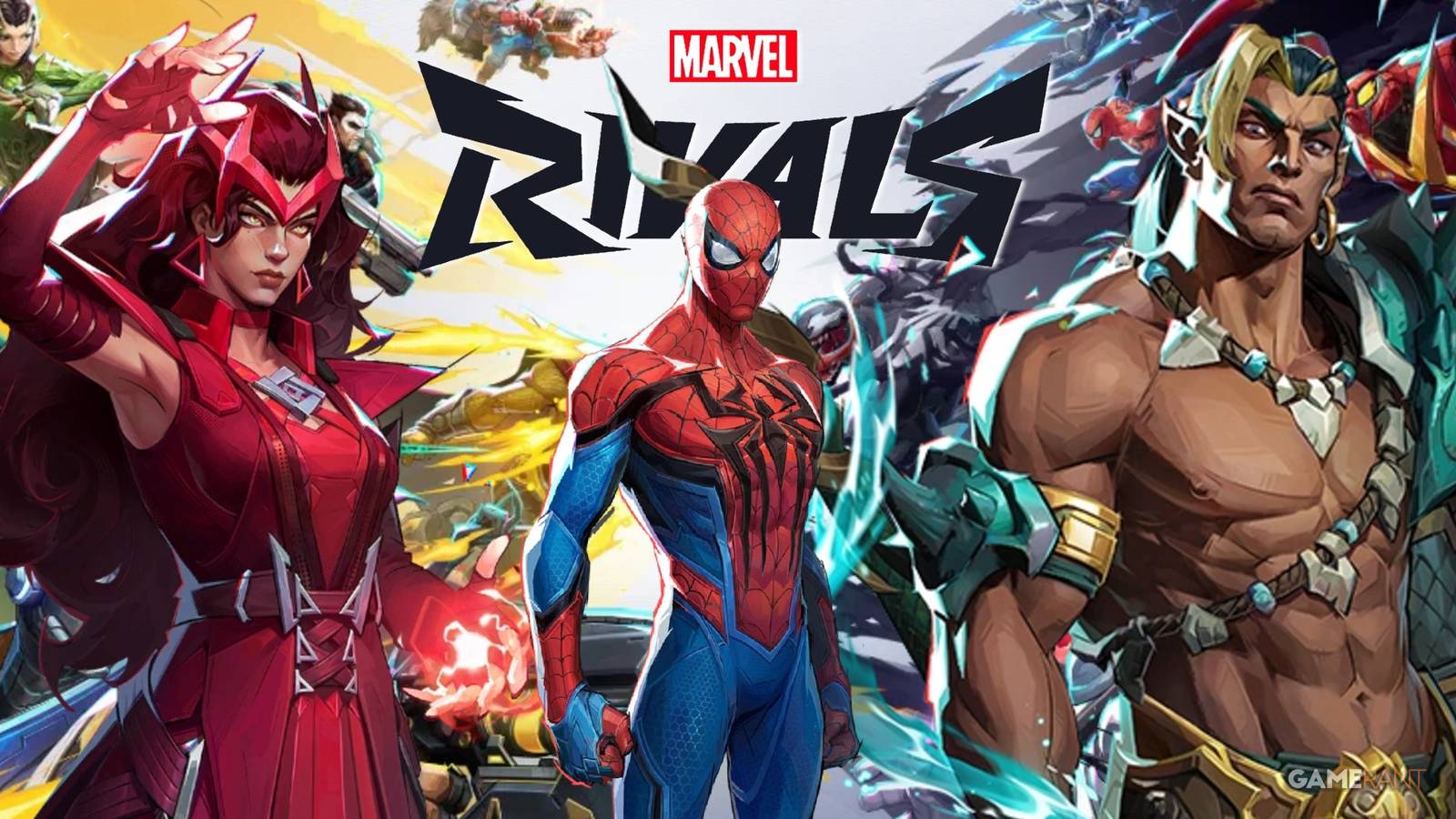 Spider-Man, Scarlet Witch, and Namor in Marvel Rivals