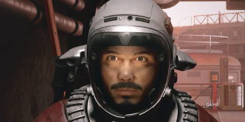 Starfield helmet Constellation space suit on Mars