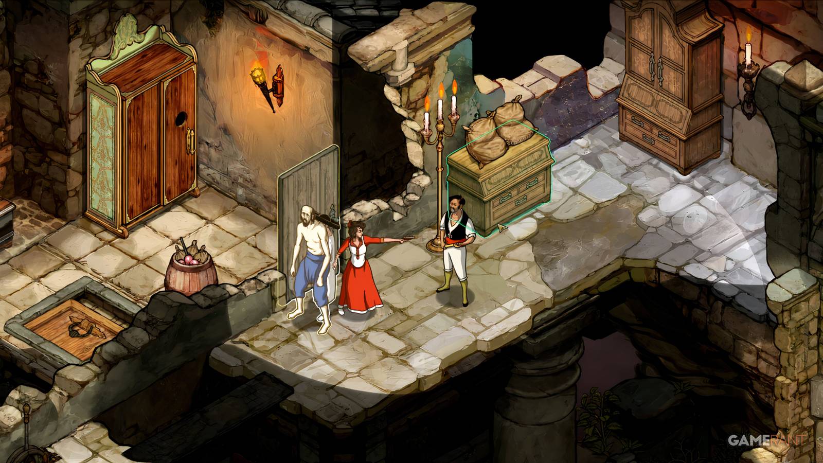 shooting guns in the stone of madness.