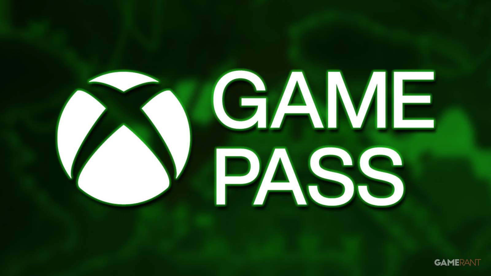 Xbox Game Pass logo over blurred and green-tinted Carrion promo gameplay screenshot