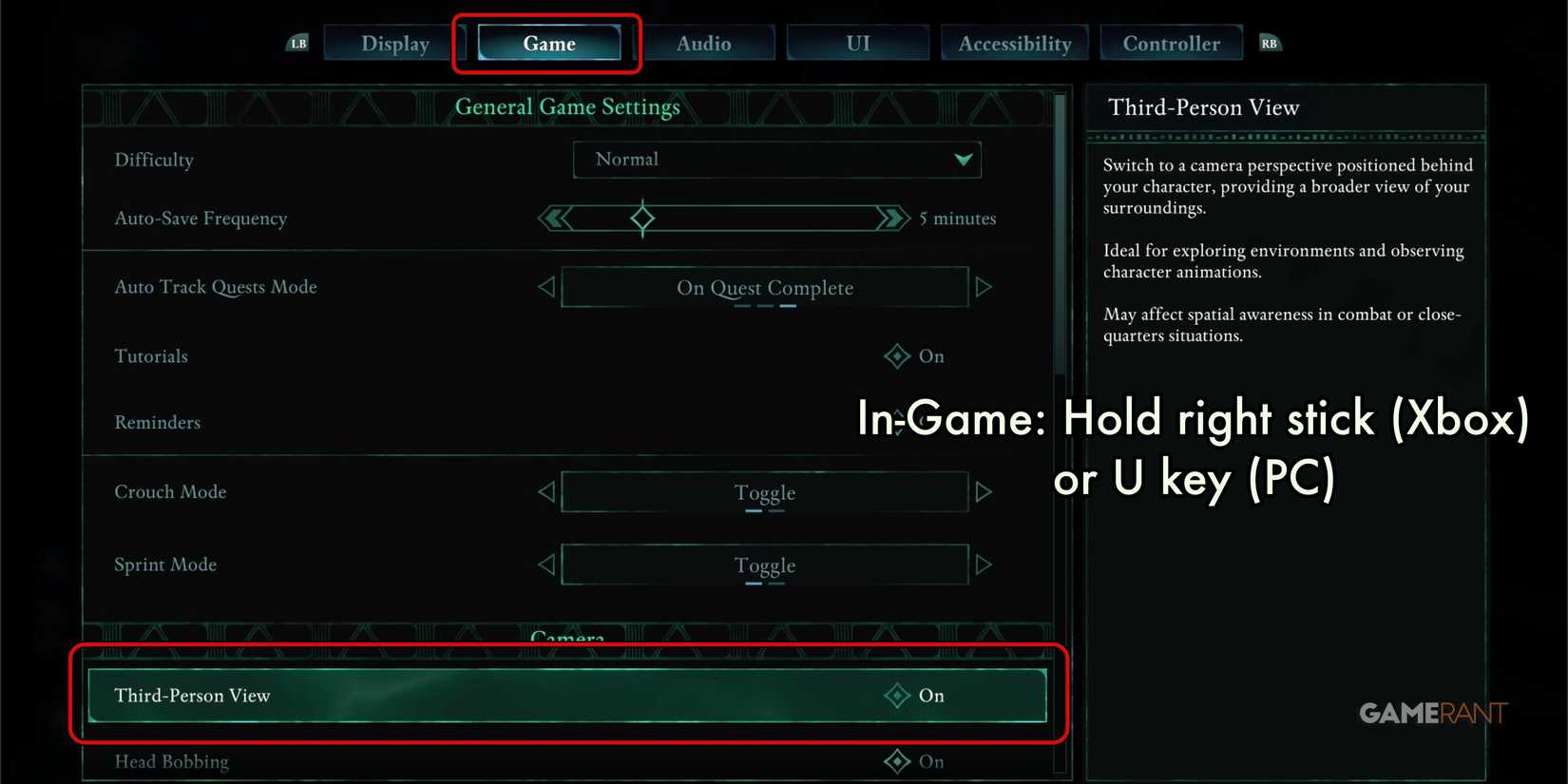 How to Switch to Third Person Perspective in Avowed