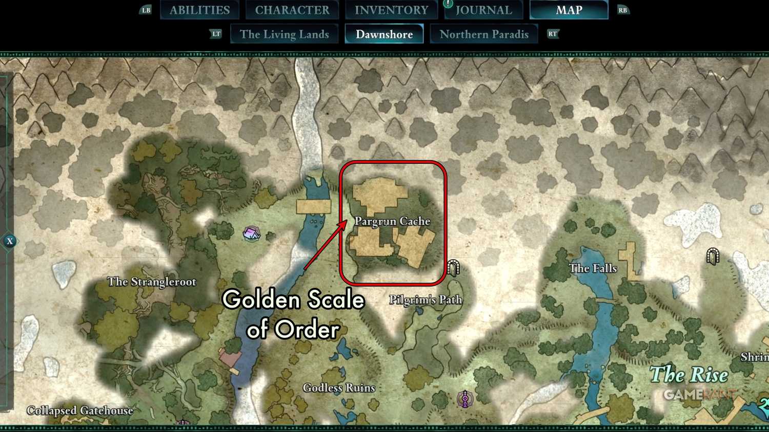 Como chegar ao pargrun cache em dawnshore